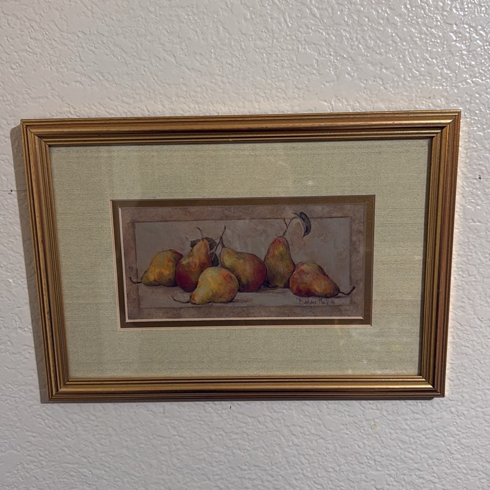 Barbara Mock  signed watercolor Art Prints Gold Frame